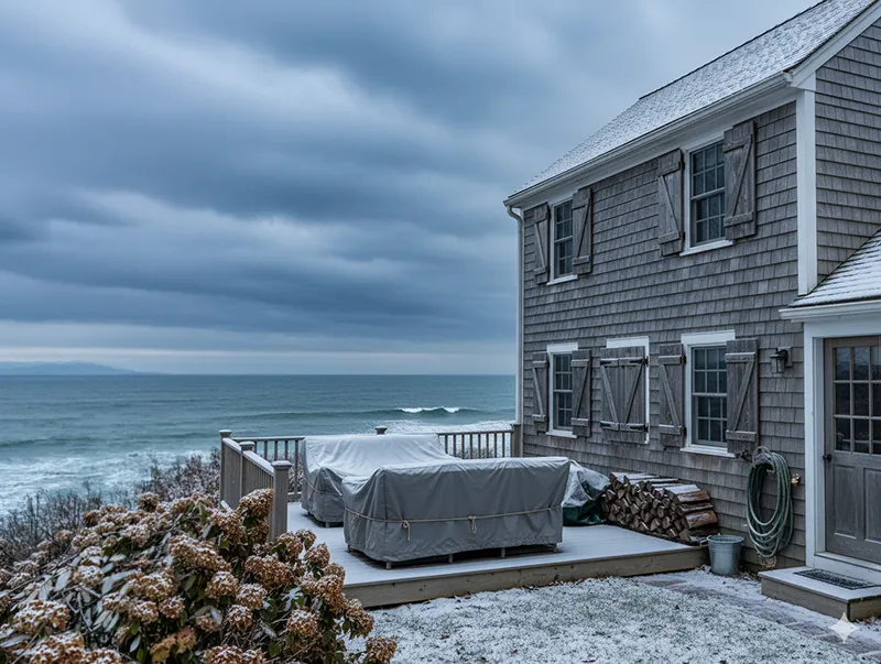 Martha's Vineyard property during winter season