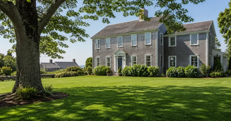 Vineyard Haven Martha's Vineyard lawn care under mature shade trees