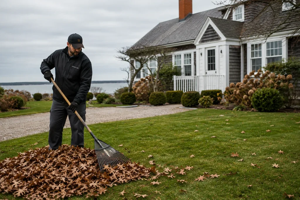 year-round lawn maintenance Martha's Vineyard property care winter spring